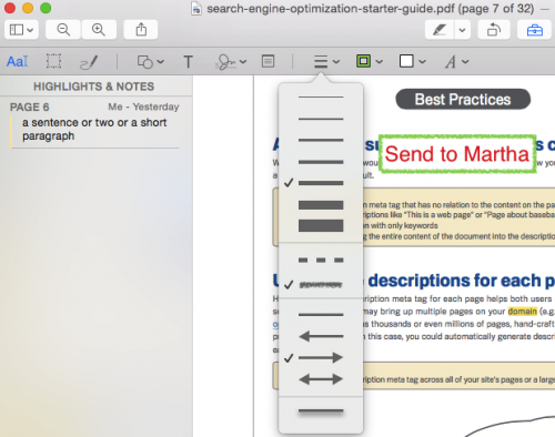 How to change font size in pdf text box mac